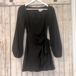 Princess Polly Black Wrap Dress